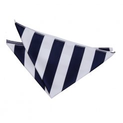Navy & White Striped Tie