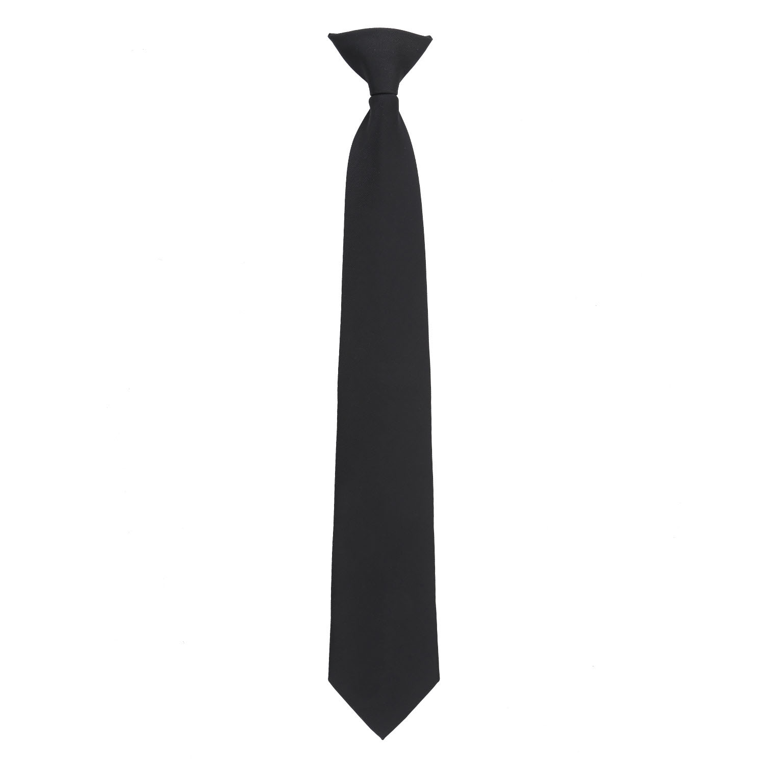 Black Plain Twill Clip On Tie – James Alexander